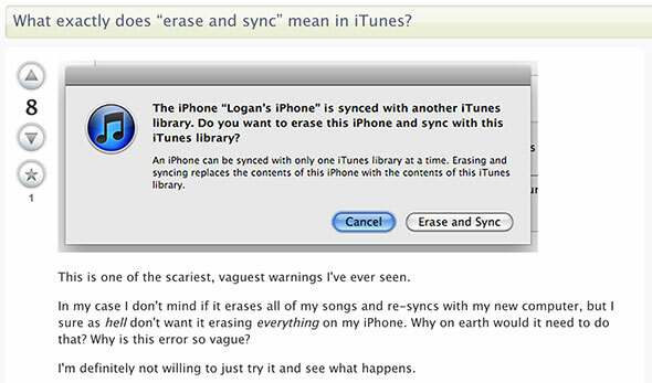 Is uw nieuwe iPhone gekoppeld aan een andere iTunes-bibliotheek? Don't Freak Out Yet wissen en synchroniseren