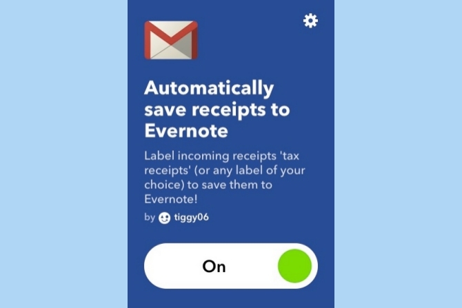 ifttt gmail kwitanties opslaan in evernote