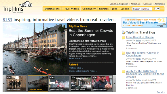 10 websites voor virtuele bezienswaardigheden met reisvideo's Travel02