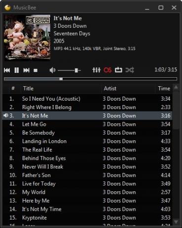 MusicBee: uw krachtige, maar toch eenvoudige alles-in-één muziekmanager [Windows] MusicBee Compact Player View