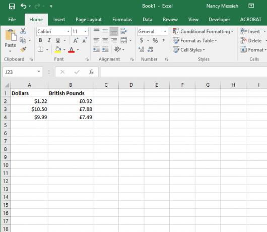 Verschillende valutasymbolen gebruiken in specifieke cellen in Excel Excel-valuta 4