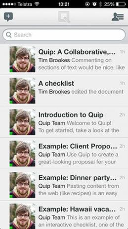 Quip: een collaboratieve, mobiel-eerste tekstverwerker voor iOS en webthreads iphone