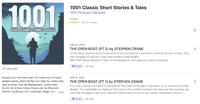 De podcast van Jon Hagadorn biedt een rustgevende vertelling van 1001 klassieke korte verhalen en verhalen