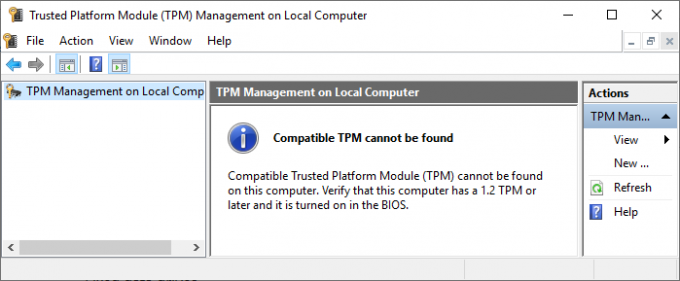 bitlocker-compatibele tpm niet gevonden