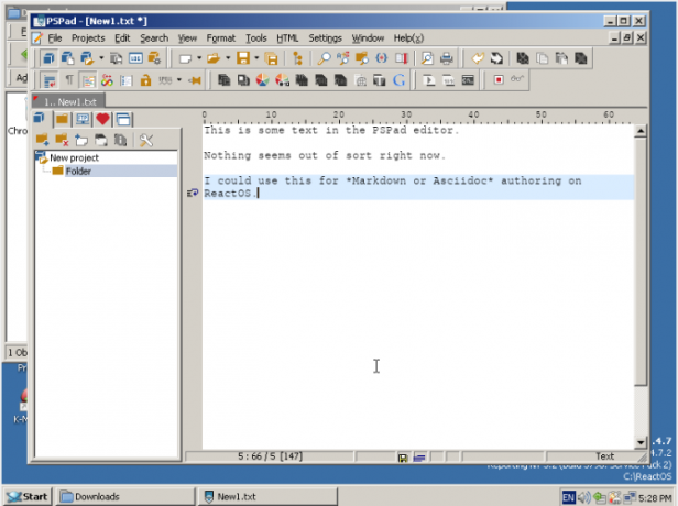 reactos review pspad actief