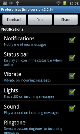 imo.im - Multi-Protocol Instant Messaging Nirvana [Android 1.6+] instellingen 1