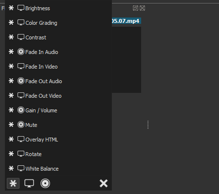 linux shotcut-effecten