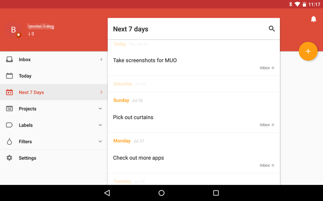 Android Herinner dingen-Todoist