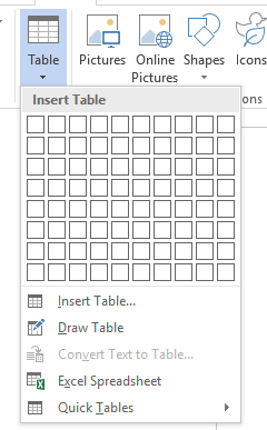 Snel rijen toevoegen aan een tabel in de Microsoft Word-tabel voor het invoegen van woorden