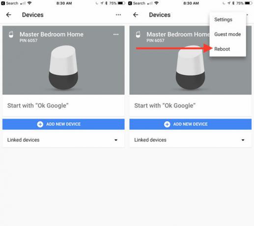 Hoe u uw Google Home google home reboot-pijl instelt en gebruikt