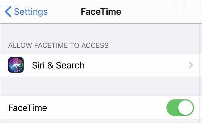 FaceTime-instellingen op de iPhone