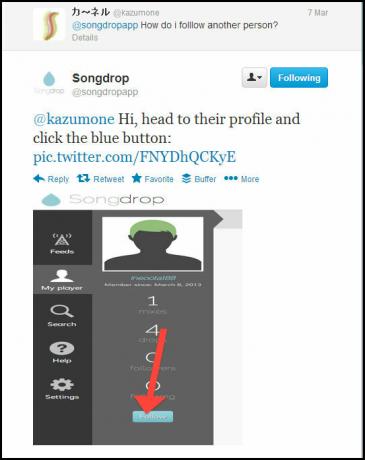 Songdrop: uw gratis en favoriete songbesparende service die u tot nu toe niet eens kende. Songdrop Twitter-ondersteuning