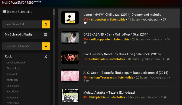 muziekspeler-voor-reddit-screenshot