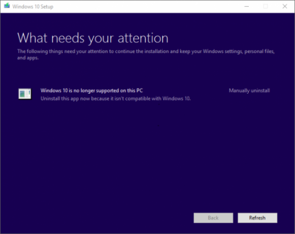 Windows 10 wordt niet meer ondersteund