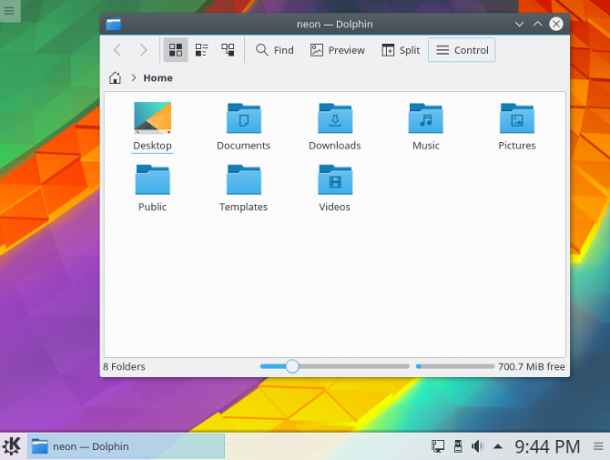 kde legde desktop uit