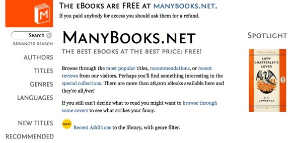 3 goede online bronnen voor gratis e-boeken en een gratis Ereader-app ManyBooks