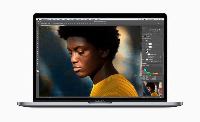 2018 MacBook Pro met app voor fotobewerking