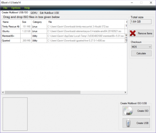 Hoe maak je een opstartbare multiboot USB voor Windows en Linux XBOOT USB Creation Page w ISOs