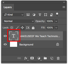 Tekst toevoegen en bewerken in Adobe Photoshop Photoshop Layers Panel