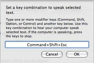 Spraakopdrachten gebruiken op uw Mac 06 spreekt geselecteerde tekst uit