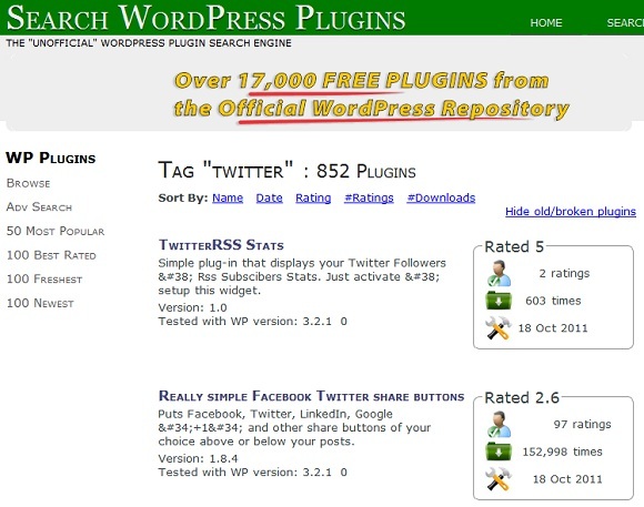 het vinden van WordPress-plug-ins