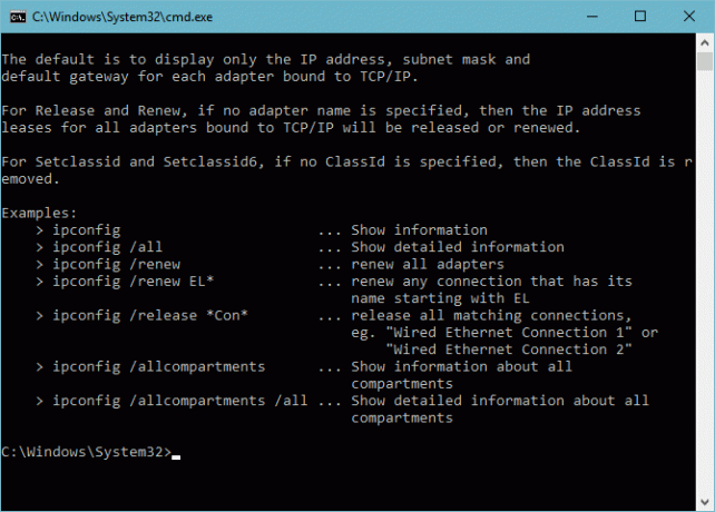 Essentiële Windows CMD-opdrachten die u moet kennen ipconfig 1