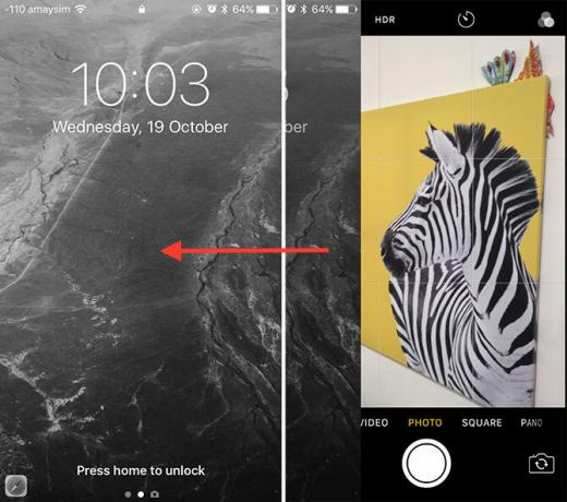 iOS 10 Camera Lockscreen
