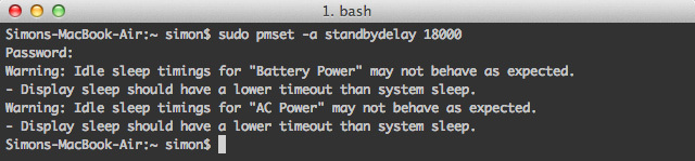 terminal-change-standbydelay