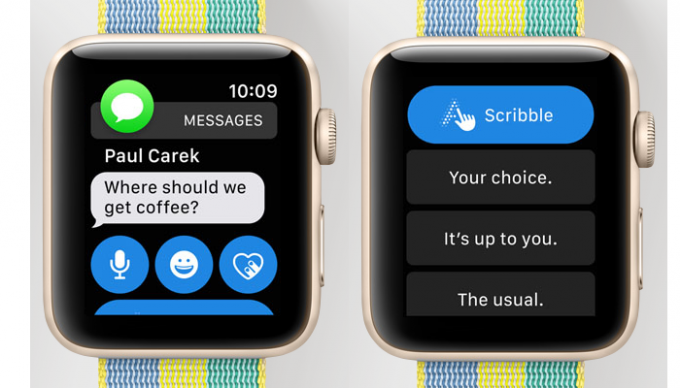 Apple Watch slimme antwoorden imessage