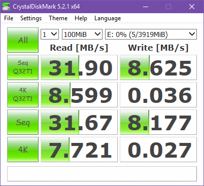 5 apps om de snelheid van uw USB-flashstation in Windows te controleren Test de snelheid van het USB-station crystaldiskmark