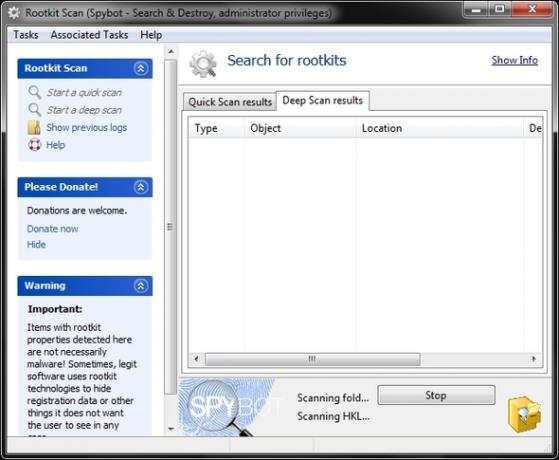 Spybot - Search & Destroy: de eenvoudige, maar effectieve route voor het opschonen van uw pc van malware Geavanceerde rootkitscan