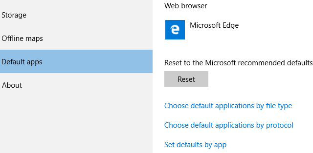 Windows 10 standaard applicatie-instellingen