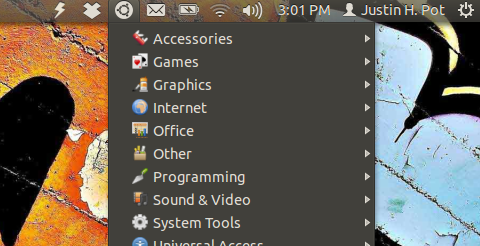 ubuntu oud menu