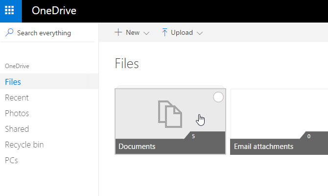 onedrive documenten selecteren