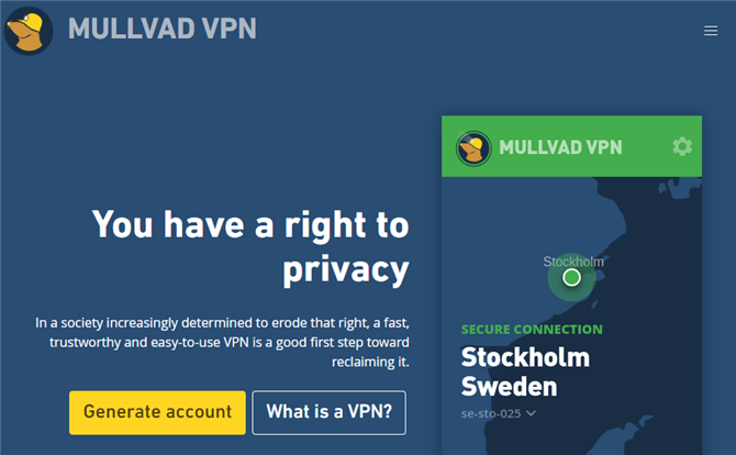 Mullvad VPN Review: cutting edge en complexe mullvad splash page introductie