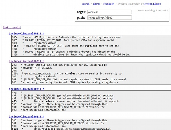 zoek linux kernel broncode