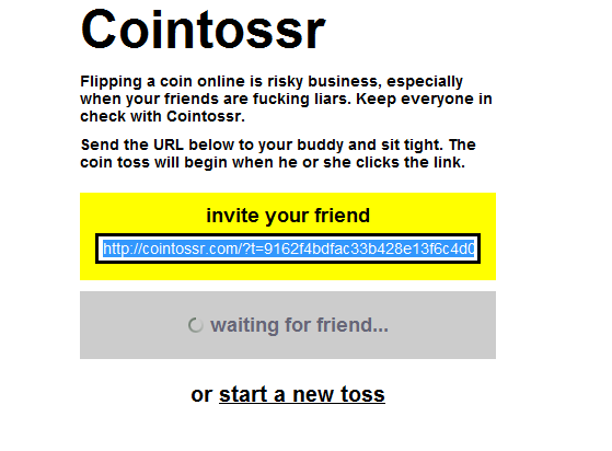 Cointossr: Toss A Coin Online cointossr 1