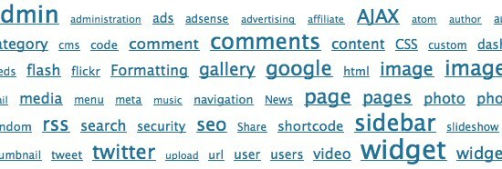 WordPress tag cloud plugin