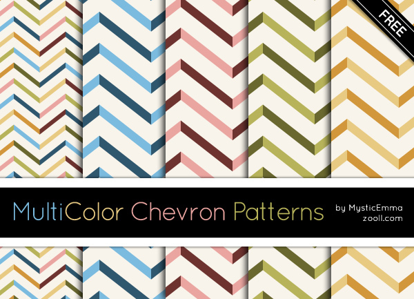 MultiColor Chevron Patterns Voorbeeld