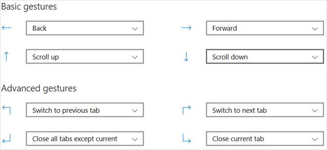 muisgebaren instellingen microsoft edge