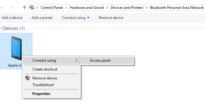 Maak verbinding met een Android-tethering-toegangspunt via Bluetooth in Windows 10