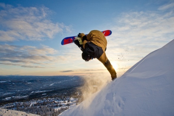 behang snowboard