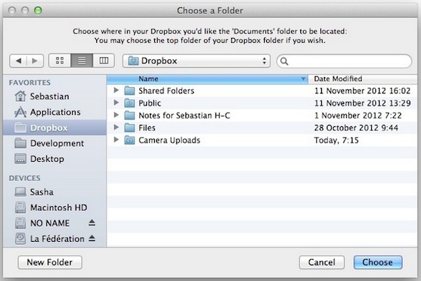 synchroniseren dropbox mac