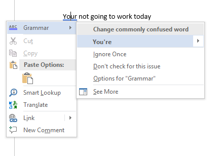 Spelling en grammatica Check in Microsoft Word ms word typo grammatica