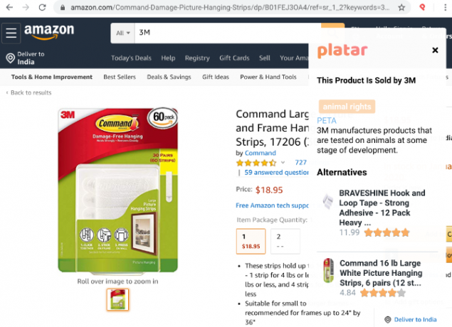 Platar is een Chrome-extensie die ethische alternatieven voor producten suggereert terwijl u online winkelt