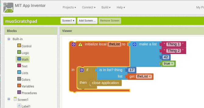 Android maak app appinventor alle blokken