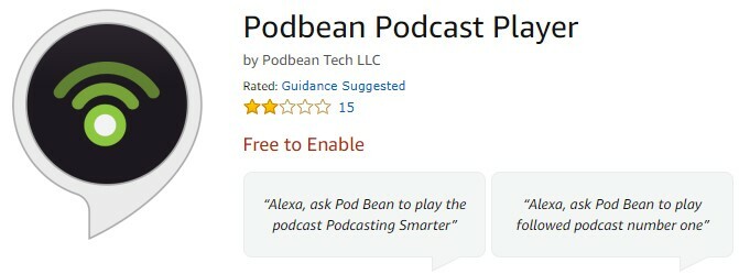 Podbean voor Amazon echo podcasts