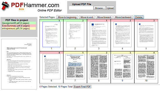 PDF Hammer - Voeg PDF-bestanden samen en bewerk ze online