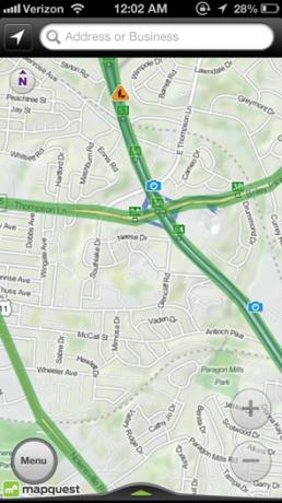 mapquest op iphone