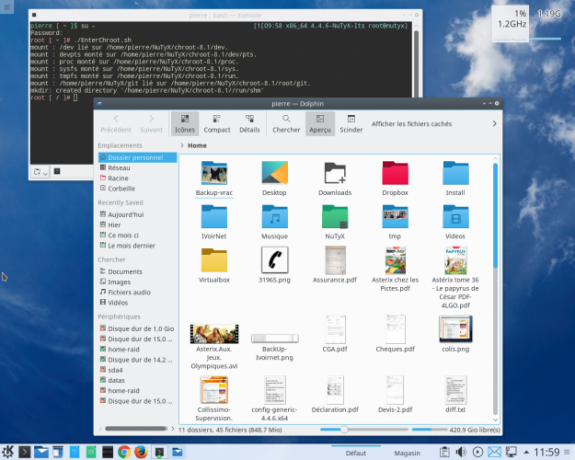 KDE draait op Nutyx